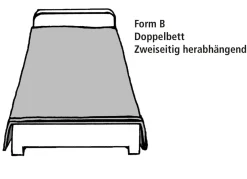 Jacquard-Tagesdecken mit Bandeinfassung