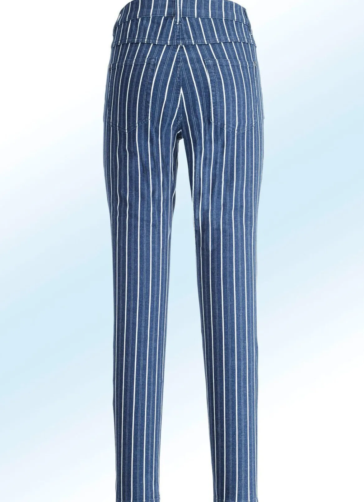 Jeans in aparter Streifendessinierung