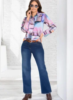 Jeans mit angesagtem Fransensaum