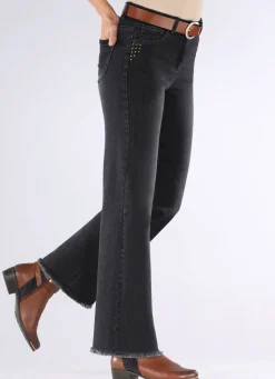Jeans mit angesagtem Fransensaum