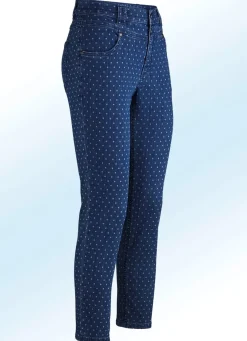 Jeans mit angesagter Punktedessinierung