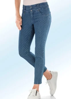Jeans mit angesagter Punktedessinierung