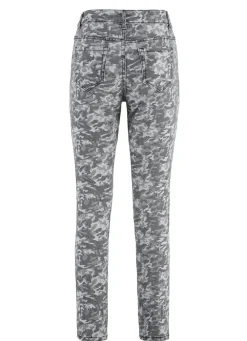 Jeans mit Camouflage-Dessinierung