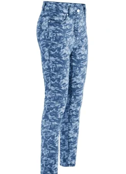 Jeans mit Camouflage-Dessinierung