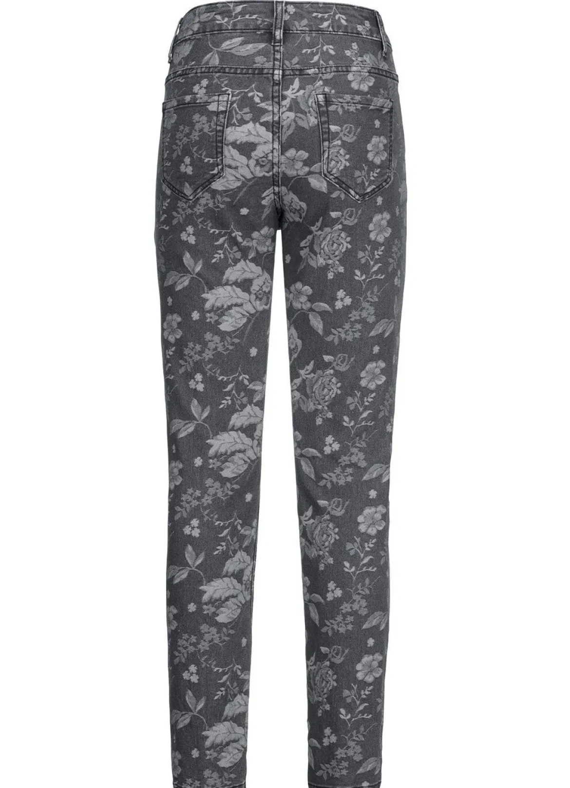 Jeans mit floraler Dessinierung