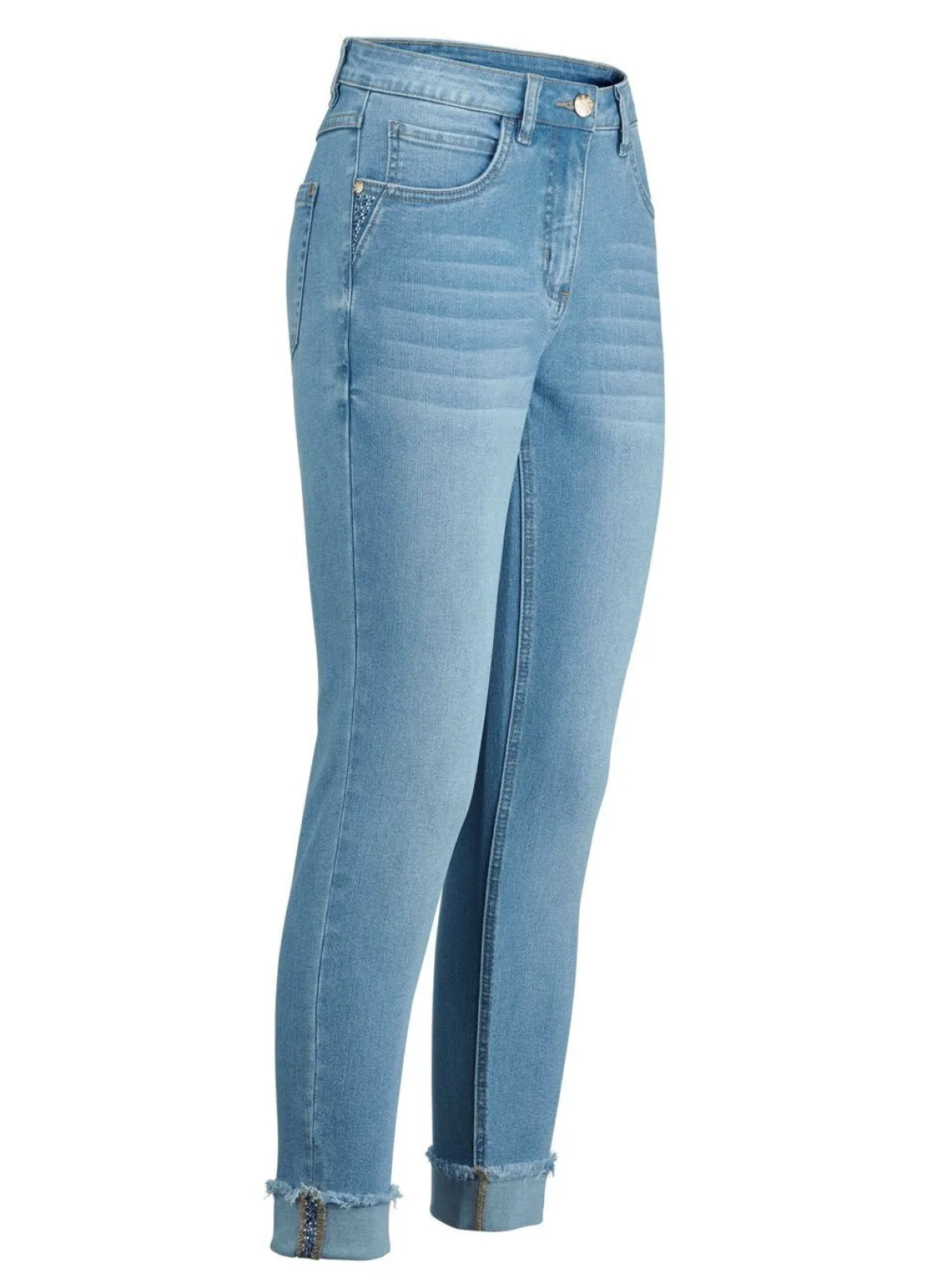 Jeans mit funkelndem Glitzersteinchenbesatz