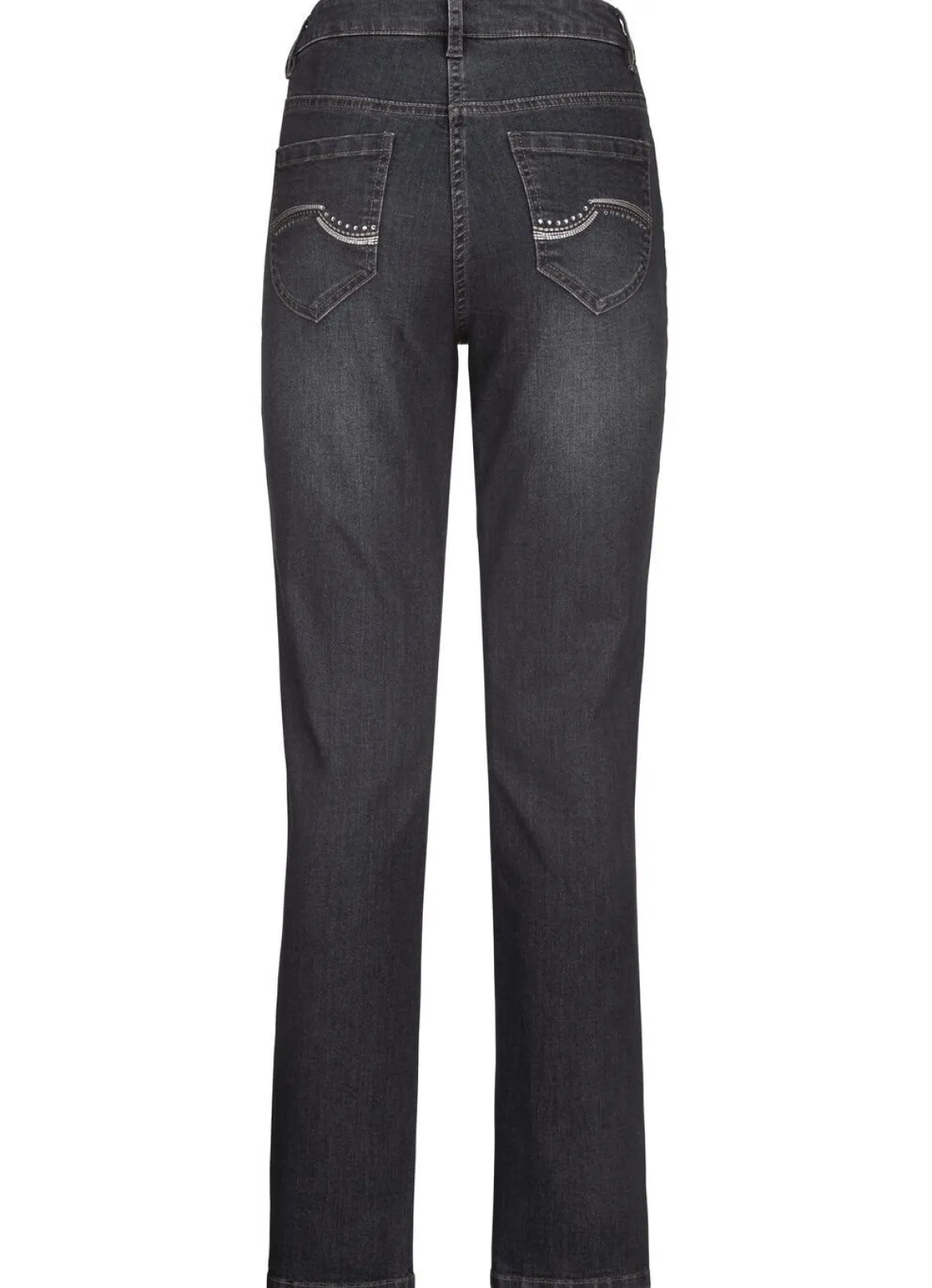 Jeans mit schönen Stickereien und funkelnden Strassteinen