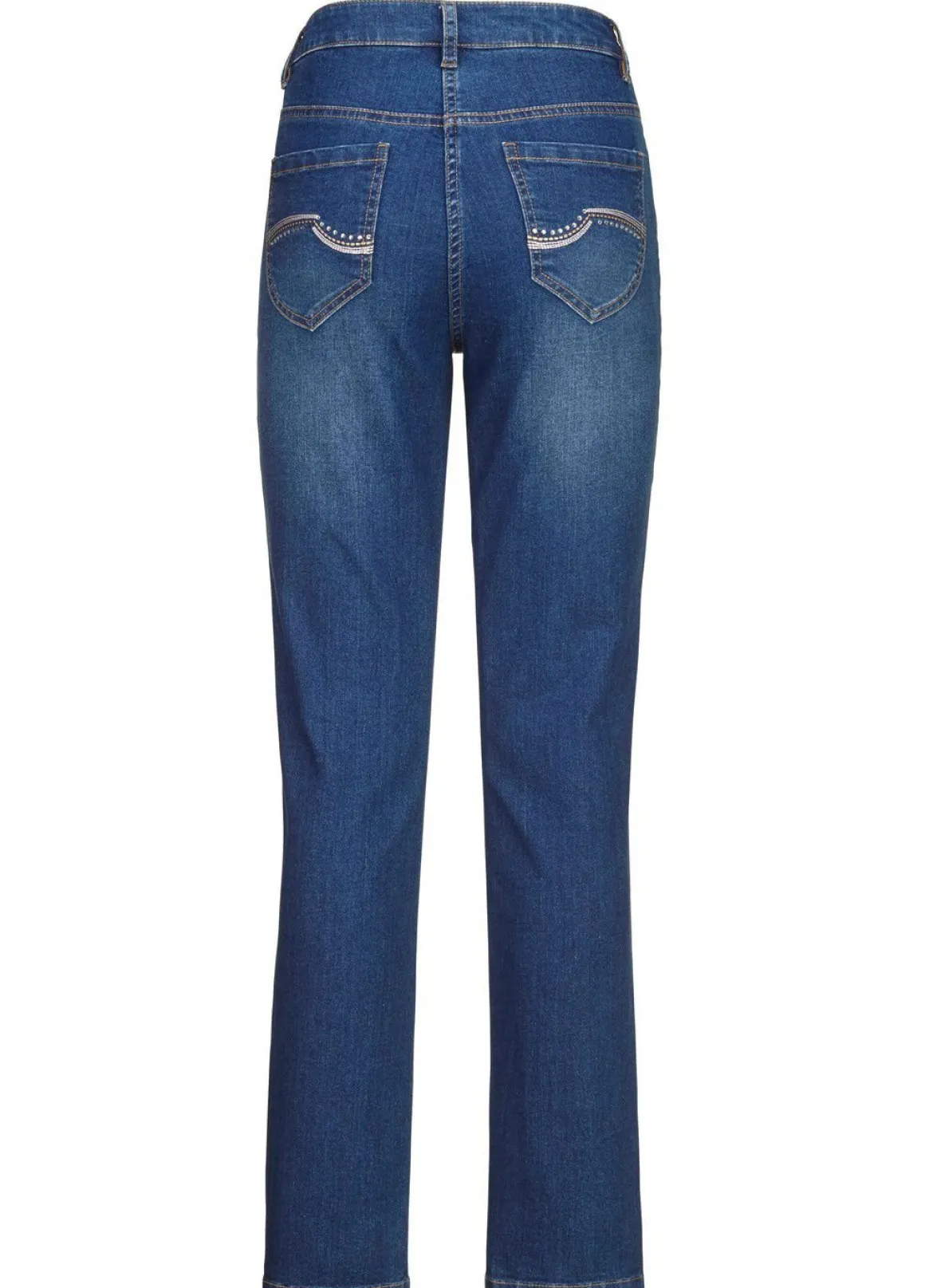 Jeans mit schönen Stickereien und funkelnden Strassteinen