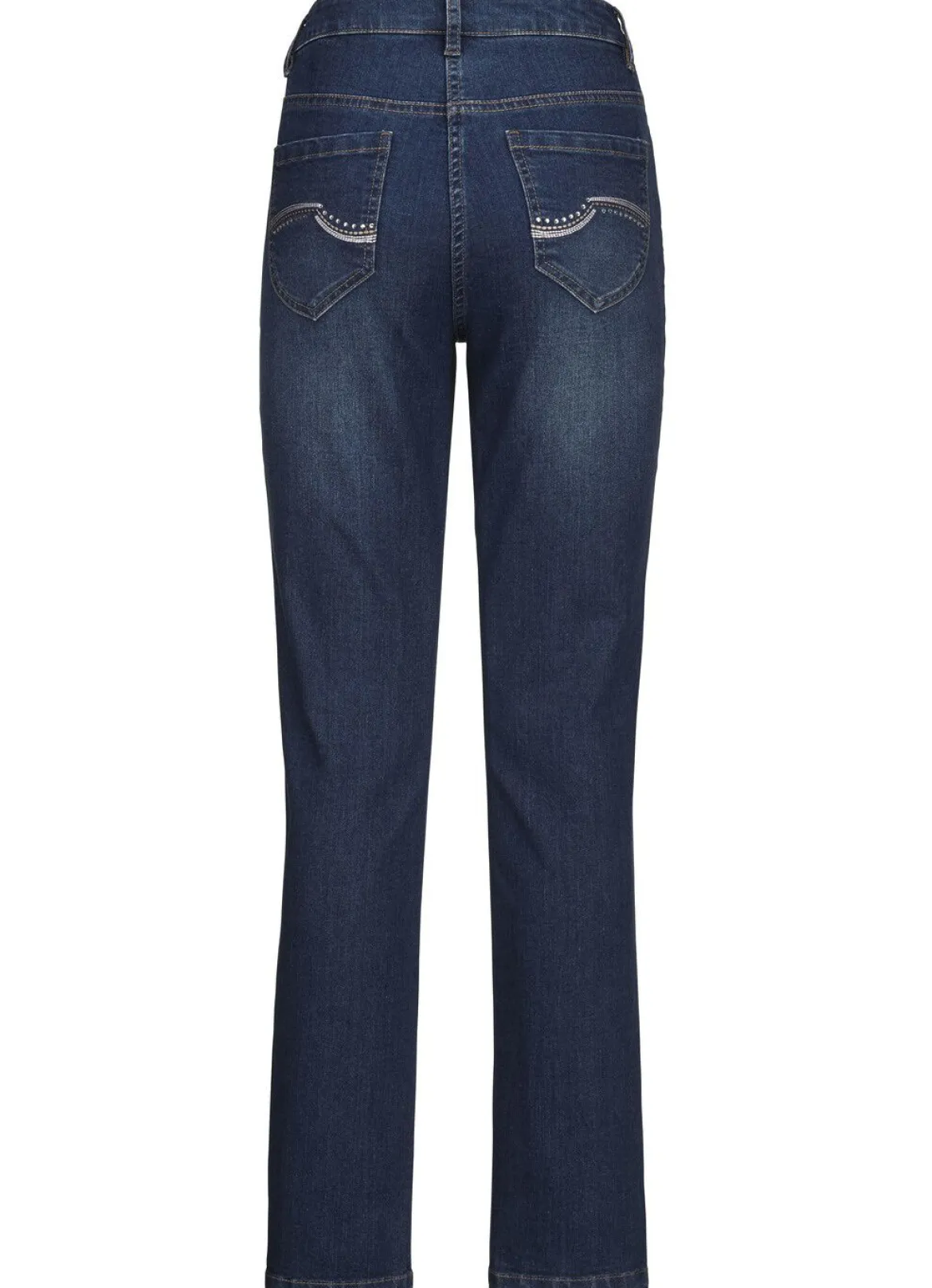 Jeans mit schönen Stickereien und funkelnden Strassteinen