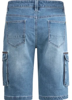 Jeans-Bermudas mit Cargotaschen