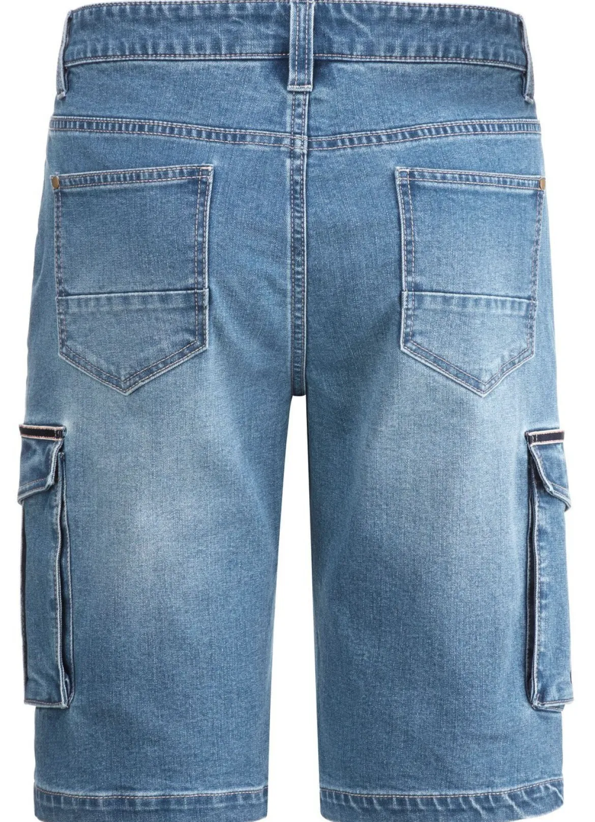 Jeans-Bermudas mit Cargotaschen