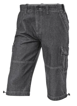 Jeans-Bermudas mit Cargotaschen in 3 Farben