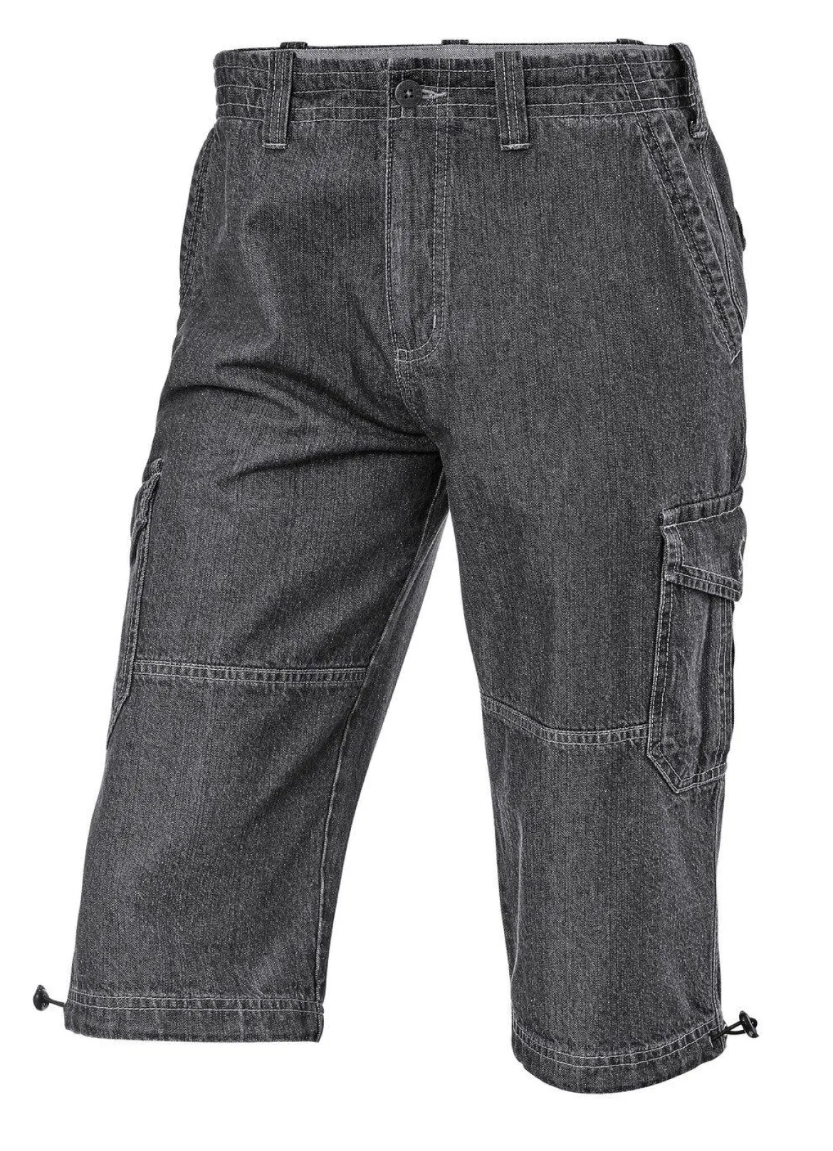 Jeans-Bermudas mit Cargotaschen in 3 Farben