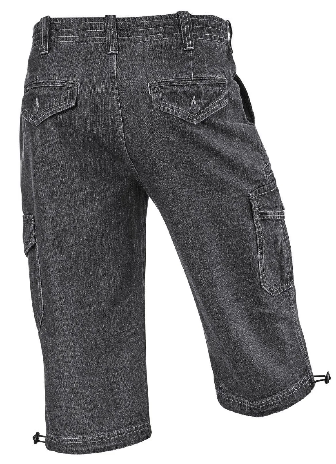 Jeans-Bermudas mit Cargotaschen in 3 Farben