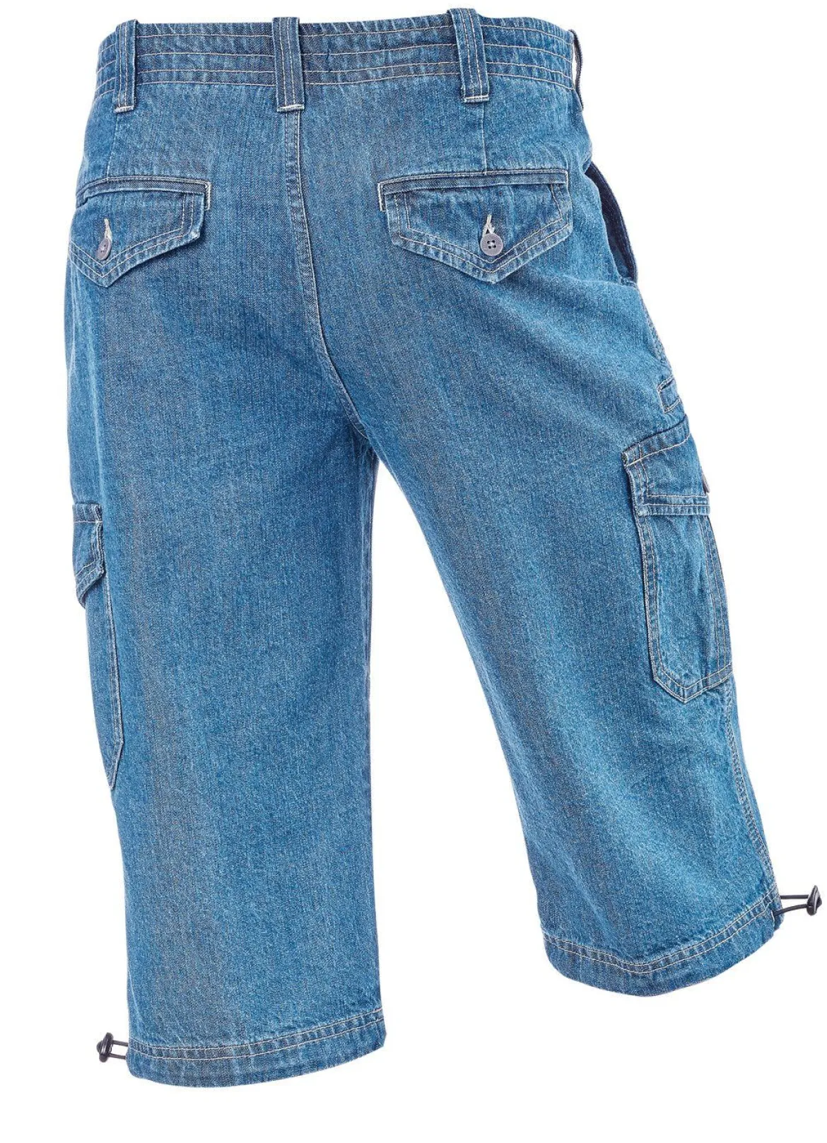 Jeans-Bermudas mit Cargotaschen in 3 Farben