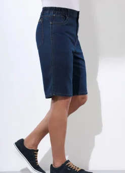 Jeans-Bermudas mit Dehnbundeinsätzen in 3 Farben