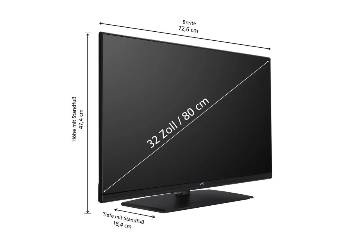 JVC LED-Fernseher mit 3-fach HD-Receiver