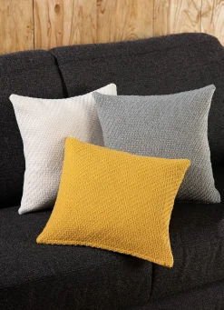 Kissenbezug in Strickoptik