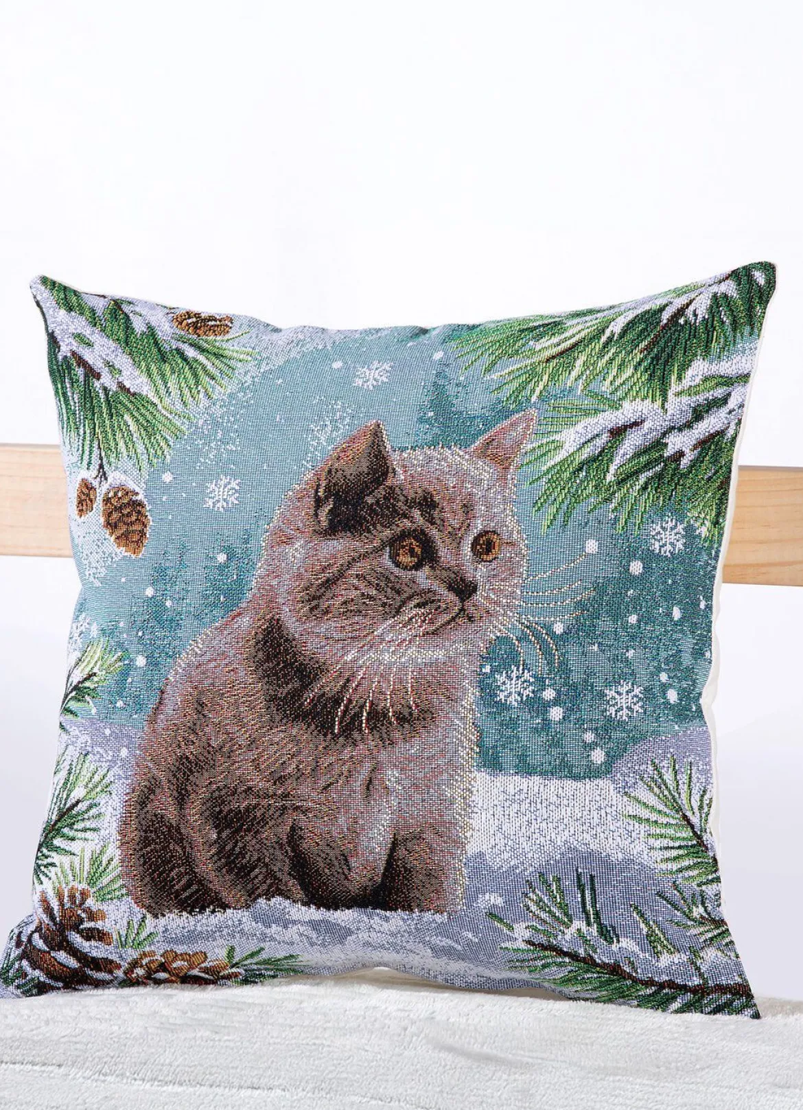 Kissenbezug mit Katzen-Motiv