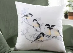 Kissenbezug mit Vogel- Motiv