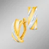 Klappcreolen in Bicolor, teilweise diamantiert
