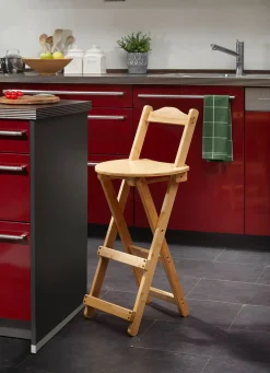 Klapp-Hocker aus Bambus