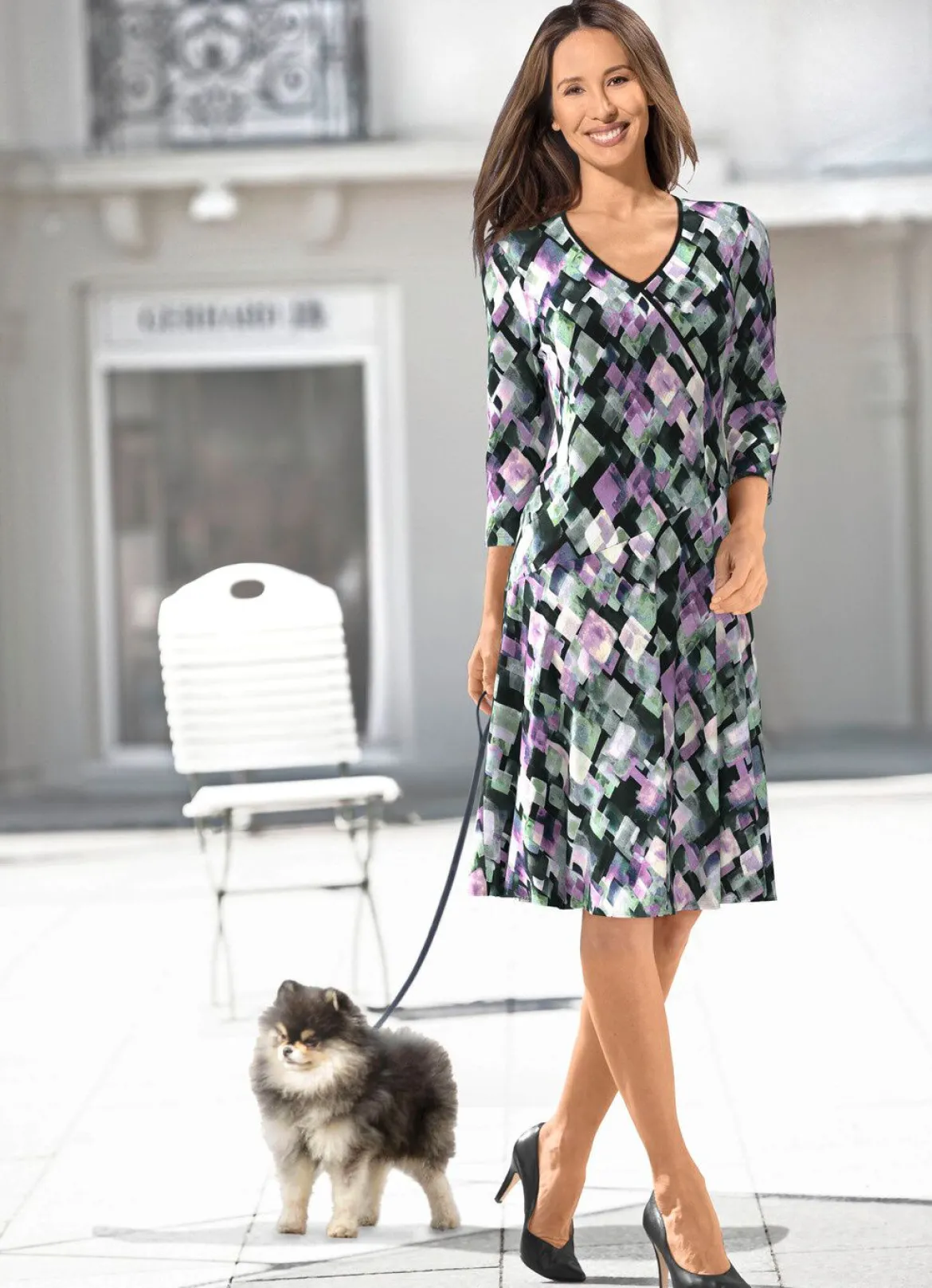 Kleid in Wickeloptik