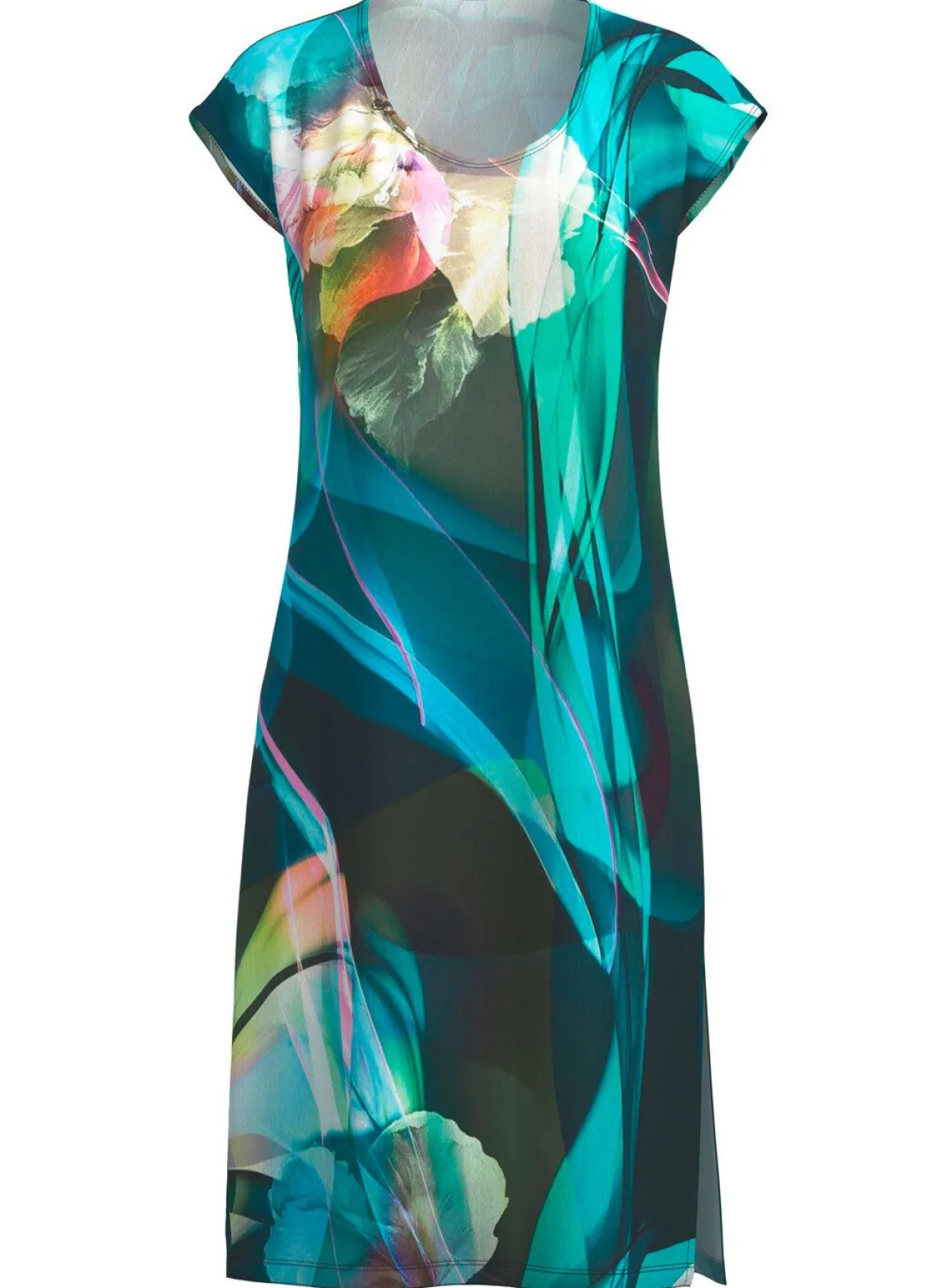 Kleid mit farbbrillantem Druckdessin