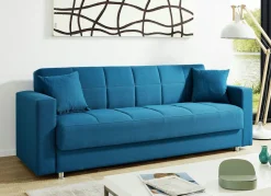 Klick-Klack-Sofa mit Dekokissen