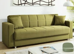 Klick-Klack-Sofa mit Dekokissen