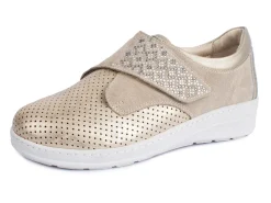 Komfort-Klett-Schuh mit aufwendiger Strassdeko