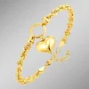 Kordel-Armband mit Herz-Anhänger
