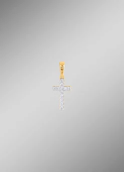 Kreuz-Anhänger mit 12 Diamanten