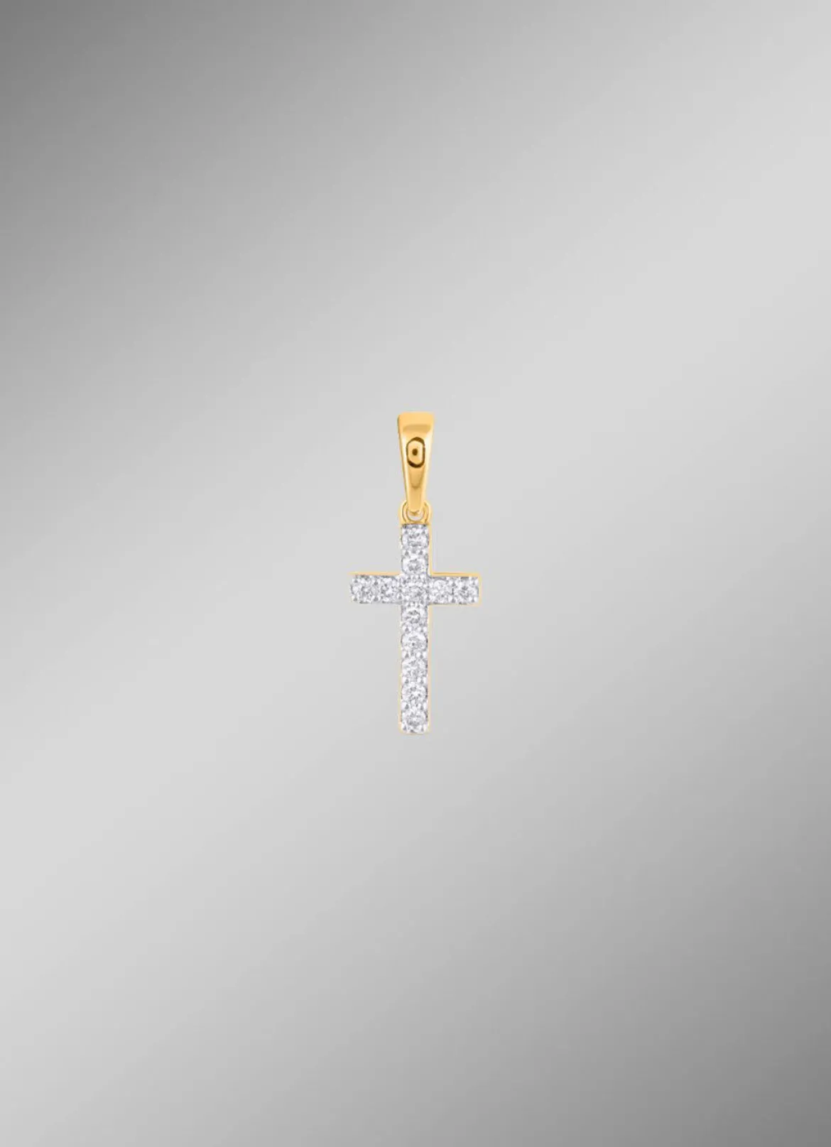 Kreuz-Anhänger mit 12 Diamanten
