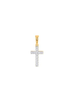 Kreuz-Anhänger mit 12 Diamanten