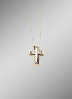 Kreuz-Anhänger mit Brillanten