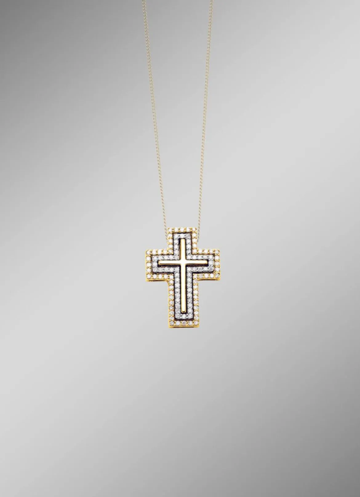 Kreuz-Anhänger mit Brillanten