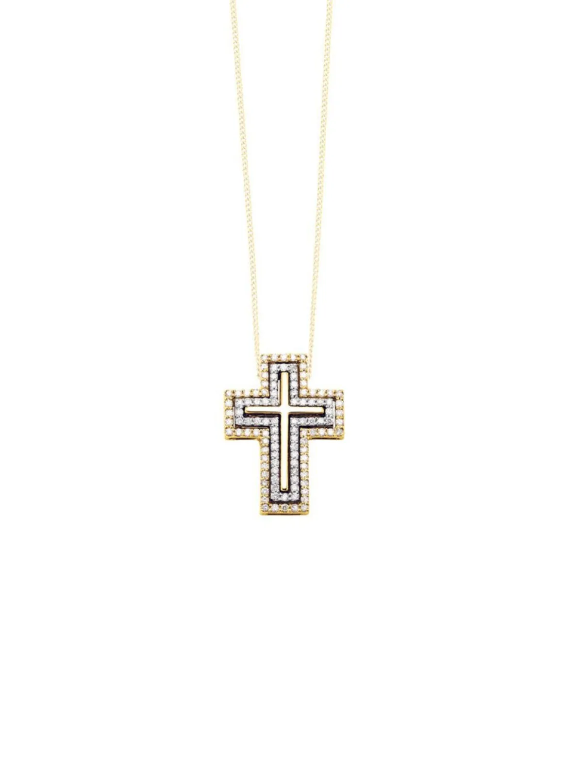 Kreuz-Anhänger mit Brillanten