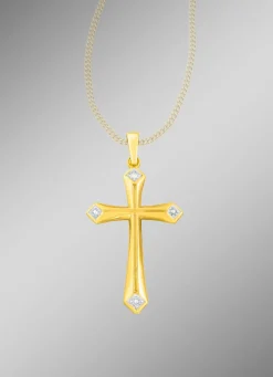 Kreuz-Anhänger mit Diamant