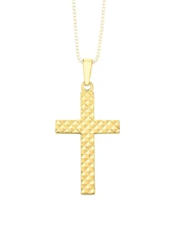 Kreuz-Anhänger mit Diamantmuster