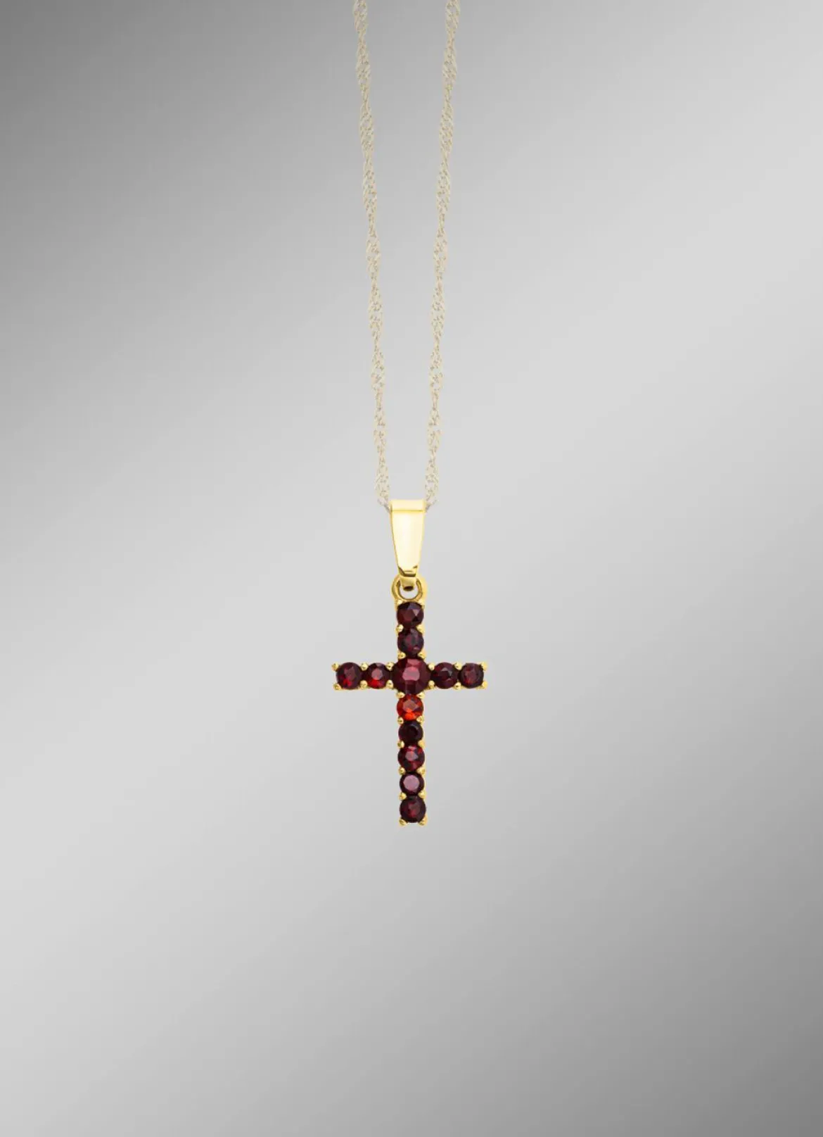 Kreuz-Anhänger mit Granat