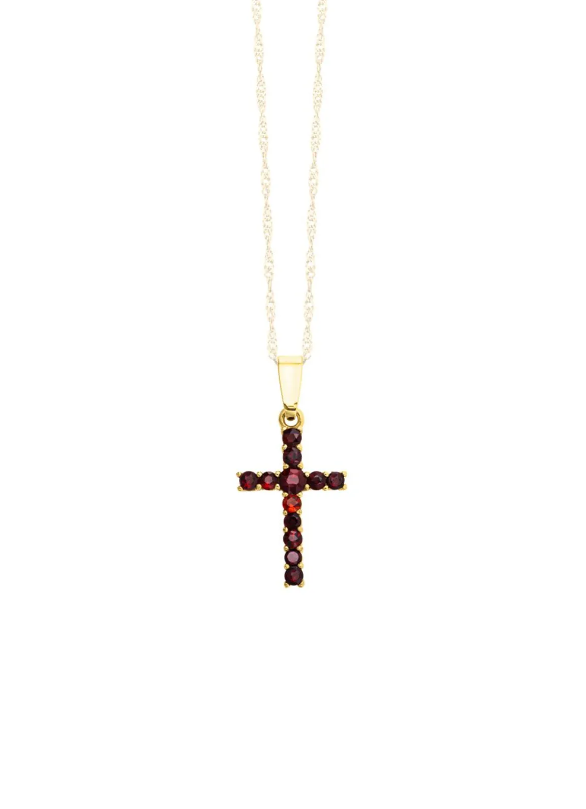Kreuz-Anhänger mit Granat