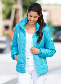 Kurzjacke mit abnehmbarer Kapuze