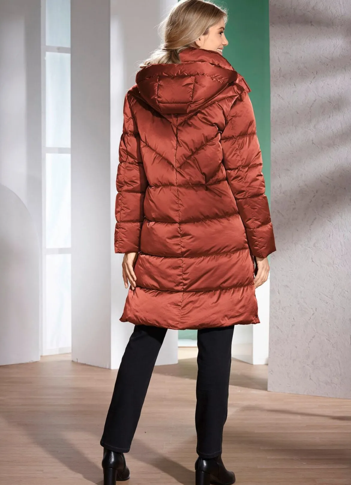 Kurzmantel mit Reißverschlusstaschen