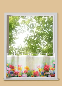Kurzstore Blumenwiese aus digitalbedrucktem Voile