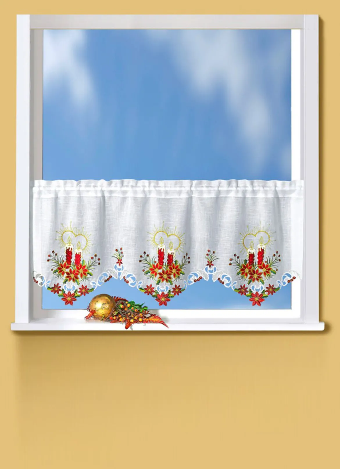 Kurzstore mit Kerzen-Motiven