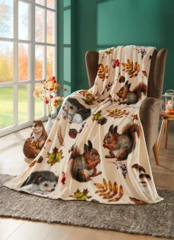 Kuschelige Wohndecke aus Microfaser-Flanell