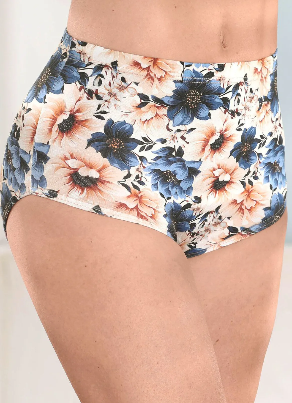 Laurina Dreierpack Slips mit Floraldessin