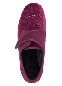 Laurina, klassische Damen-Klettschuhe, mit elastischem Samt