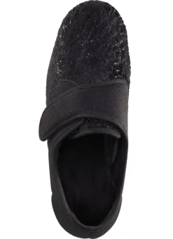 Laurina, klassische Damen-Klettschuhe, mit elastischem Samt